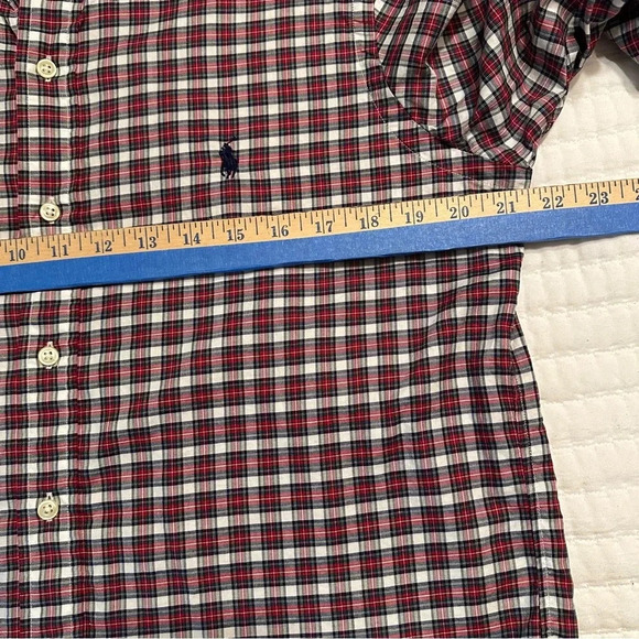 Polo Ralph Lauren Mens Shirt Button Down Red Plaid 100% Cotton size M(h8 - Picture 9 of 11